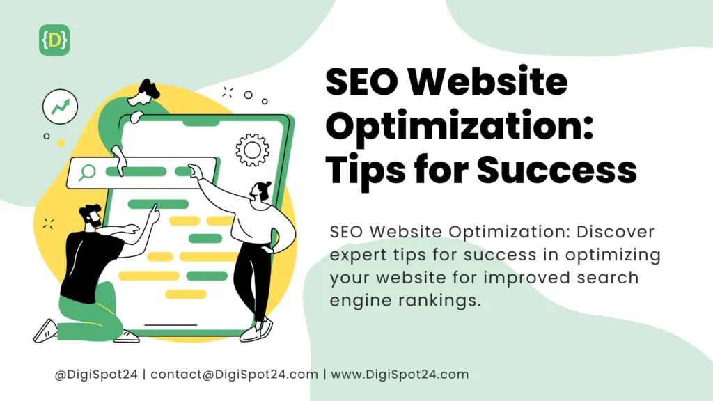 SEO Website Optimization: Tips for Success - Illustration of a computer screen with SEO elements