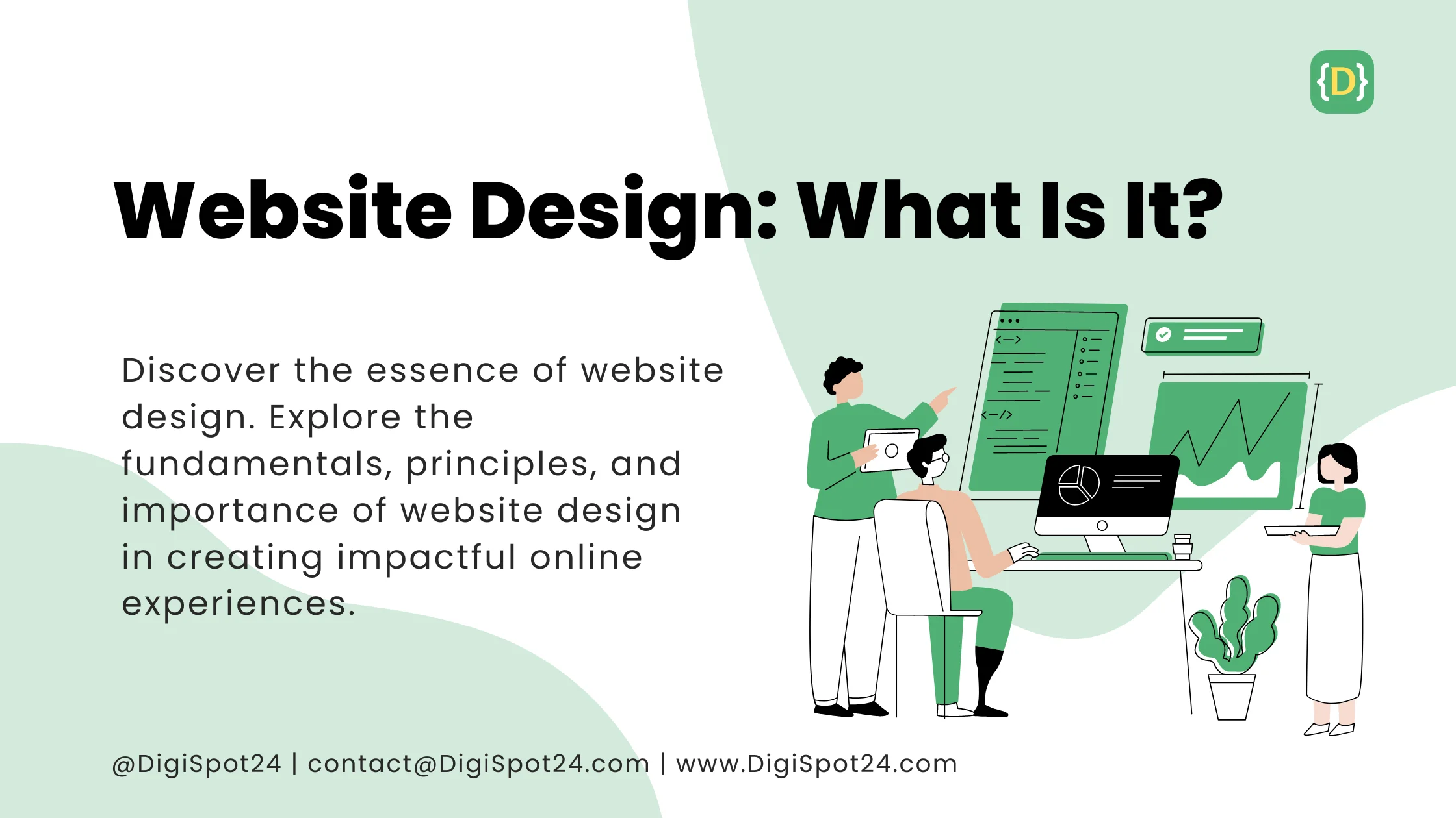 Website Design: What Is It? - Illustration depicting website design elements