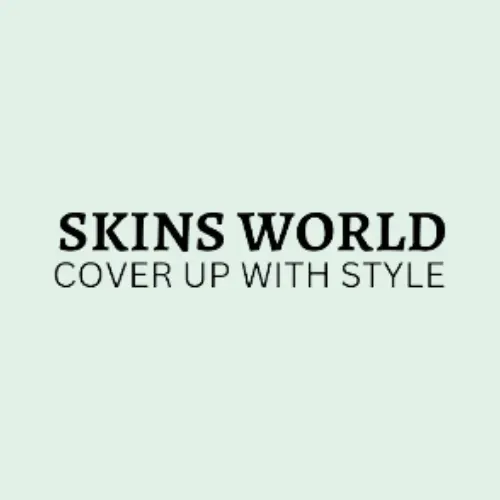 SKINS WORLD Logo designed by DigiSpot24, a leading website designing and digital marketing agency.